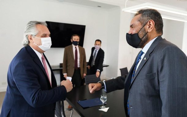 Alberto Fernández y Omar Perotti presentaron el acueducto entre Santa Fe y Córdoba.