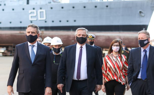 Alberto Fernández y Agustín Rossi pusieron en marcha el Fondo para la defensa